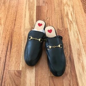 Black Princeton Loafer Mules Size 8 New!